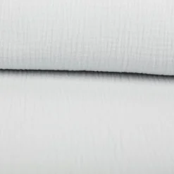 Musselin Stoff Baumwollstoff Double Gauze uni Hellblau 130 cm