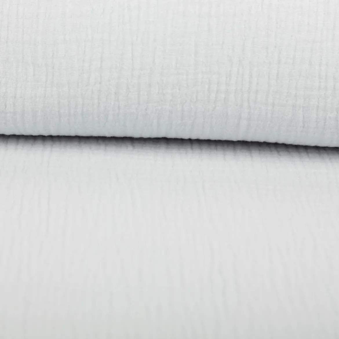 Musselin Stoff Baumwollstoff Double Gauze uni Hellblau 130 cm