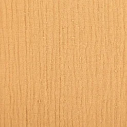 Musselin Stoff Baumwollstoff Double Gauze uni Kamel-Braun 130 cm