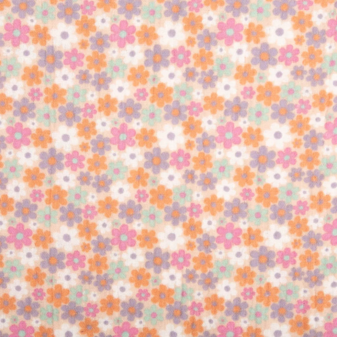 Musselin Stoff Baumwollstoff Blüten rosa bunt 1,50m Breite