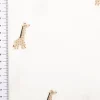 Musselin Stoff Baumwollstoff Giraffen weiß beige 1,50m Breite