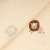 Musselin Stoff Baumwollstoff Löwe beige 1,50m Breite