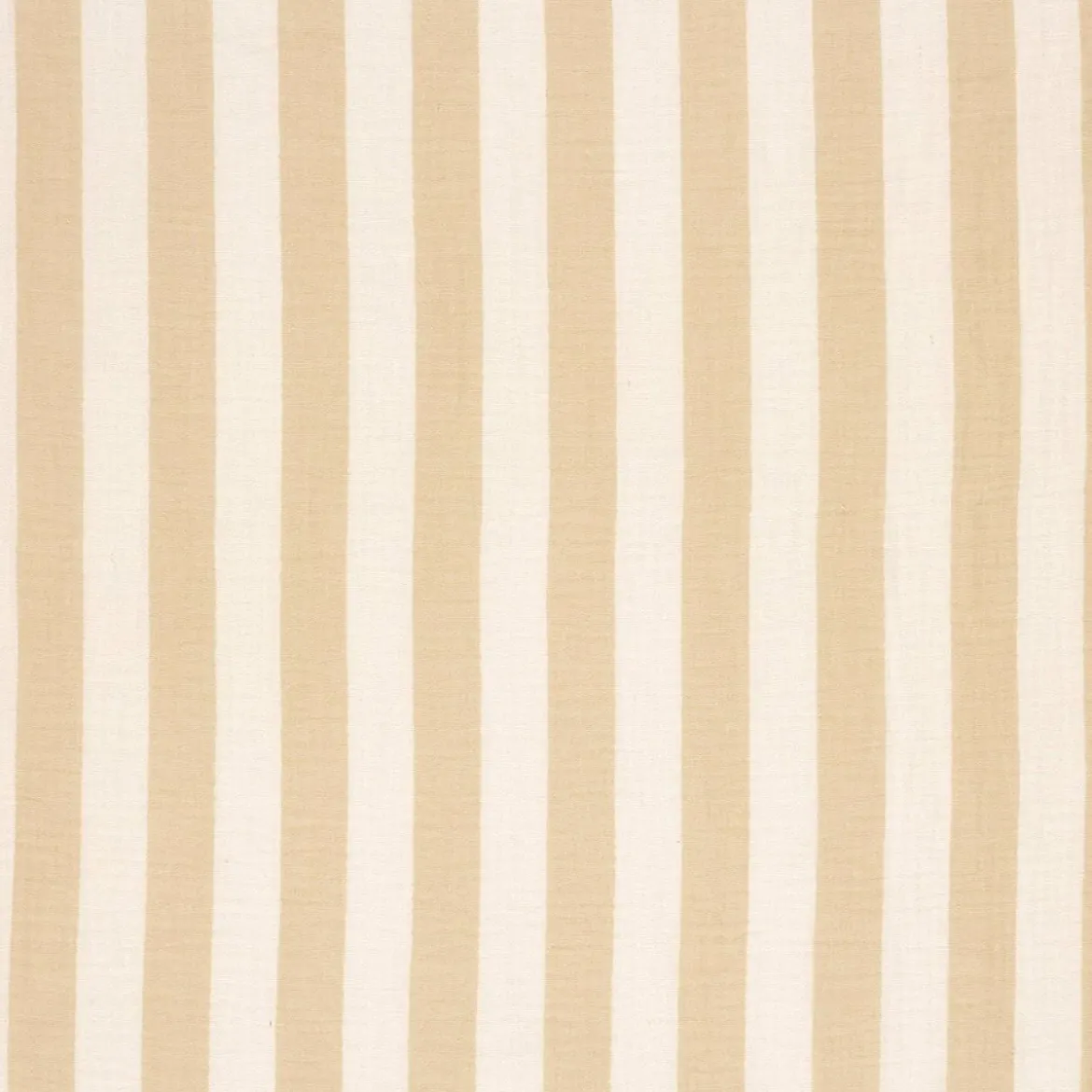 Musselin Stoff Baumwollstoff Streifen beige ecru 1,50m Breite