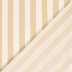 Musselin Stoff Baumwollstoff Streifen beige ecru 1,50m Breite