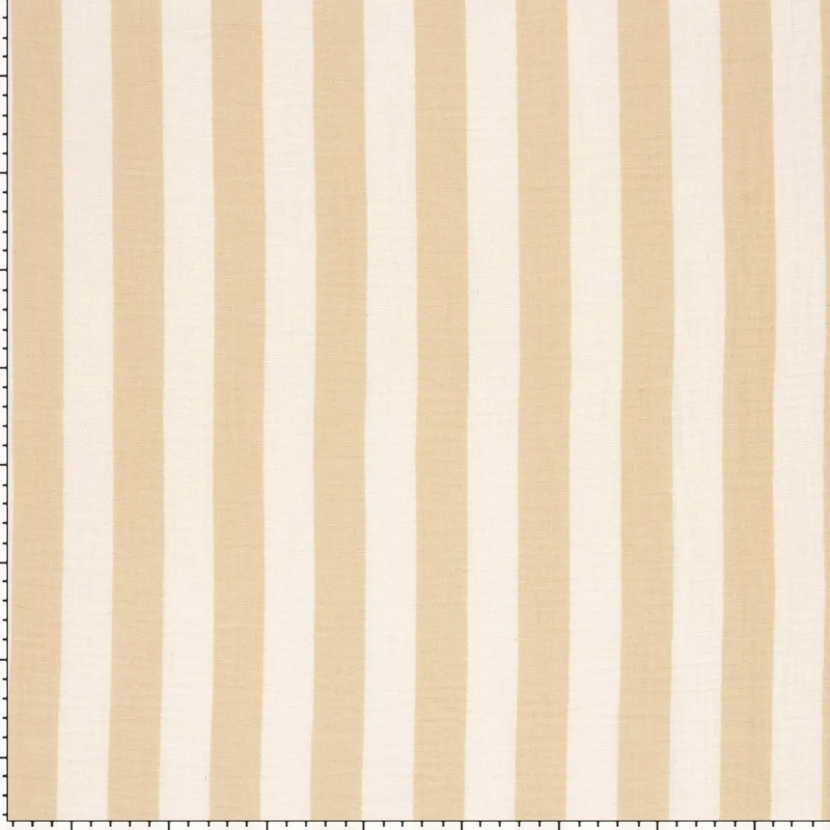 Musselin Stoff Baumwollstoff Streifen beige ecru 1,50m Breite