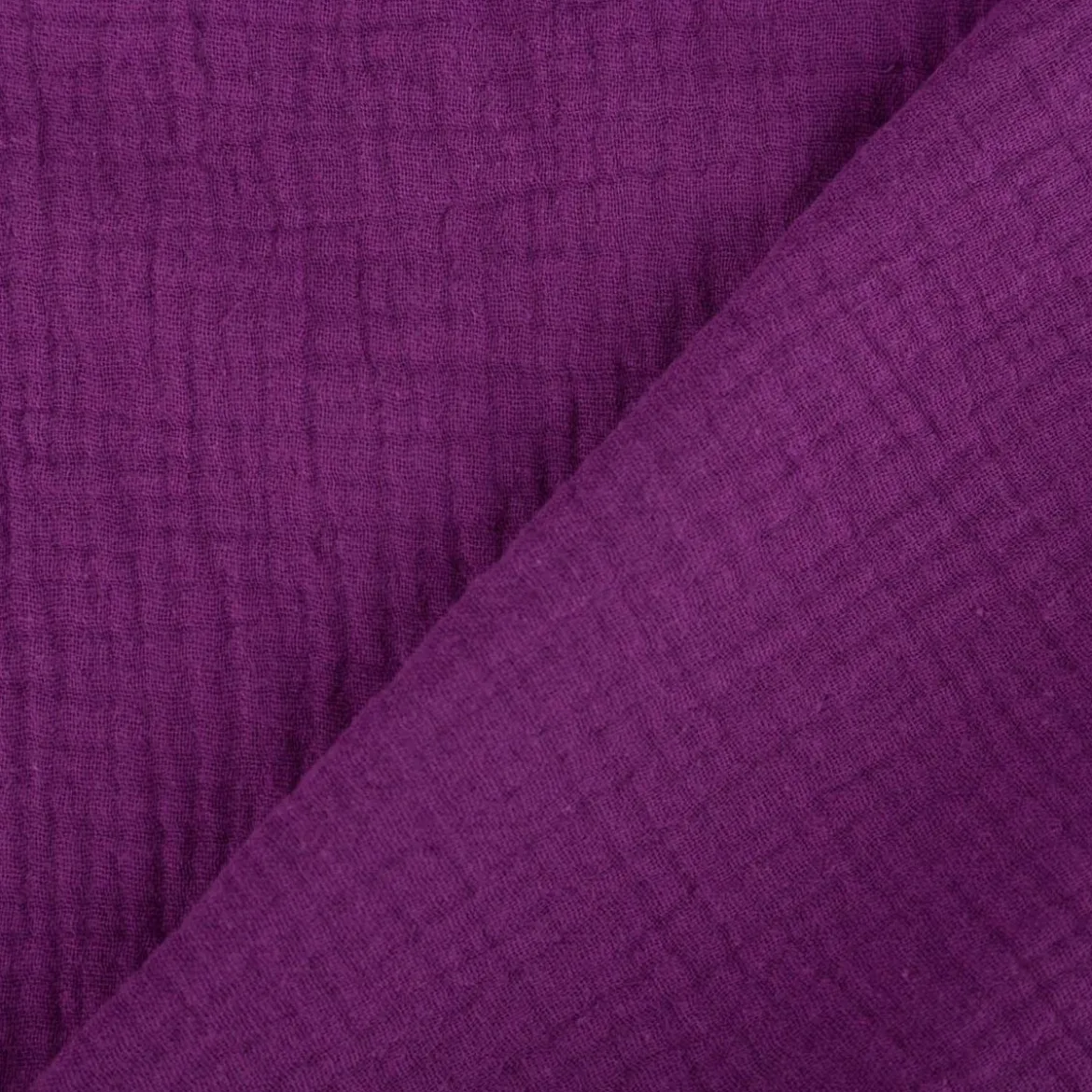 Musselin Stoff Bio Baumwolle einfarbig aubergine 1,30m Breite