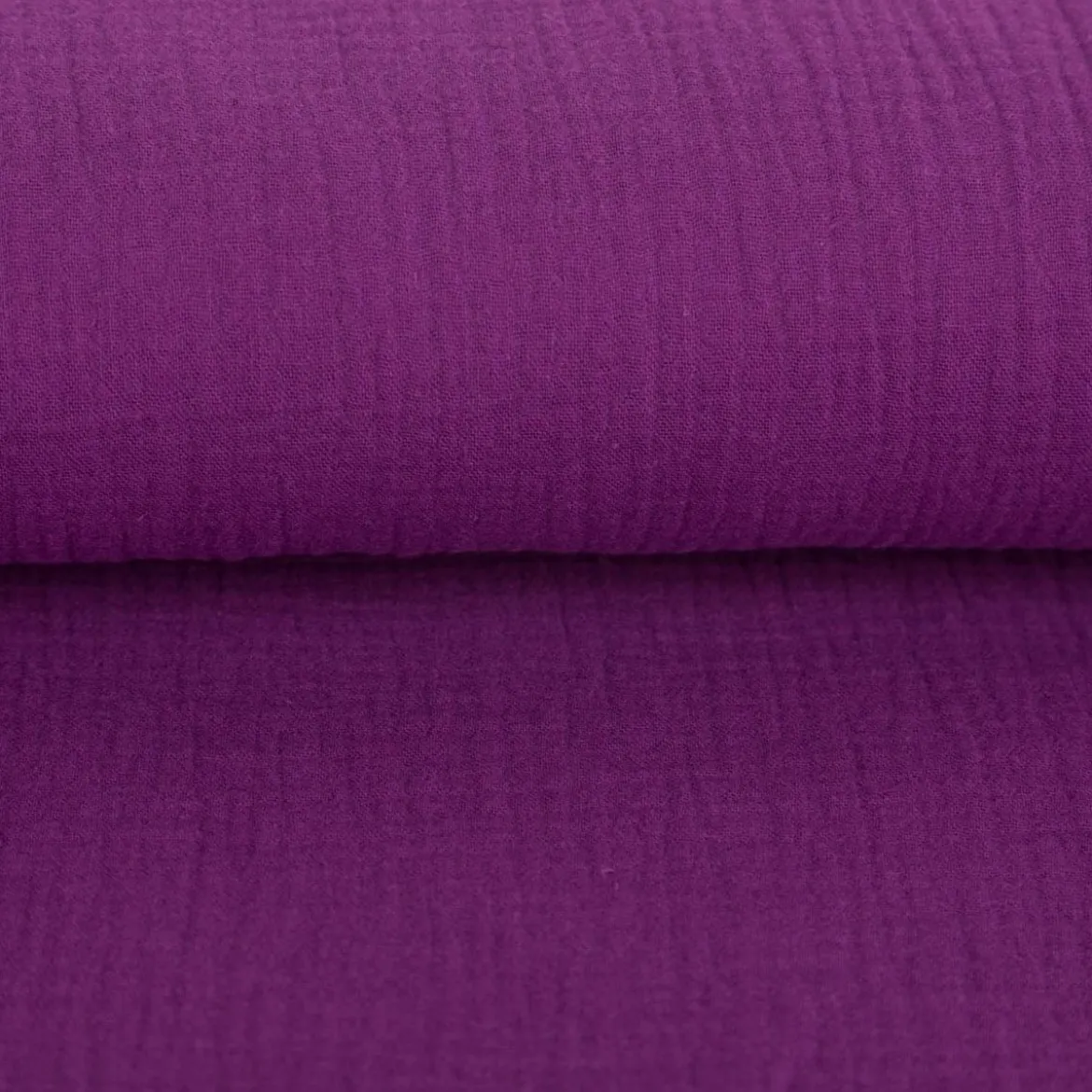 Musselin Stoff Bio Baumwolle einfarbig aubergine 1,30m Breite