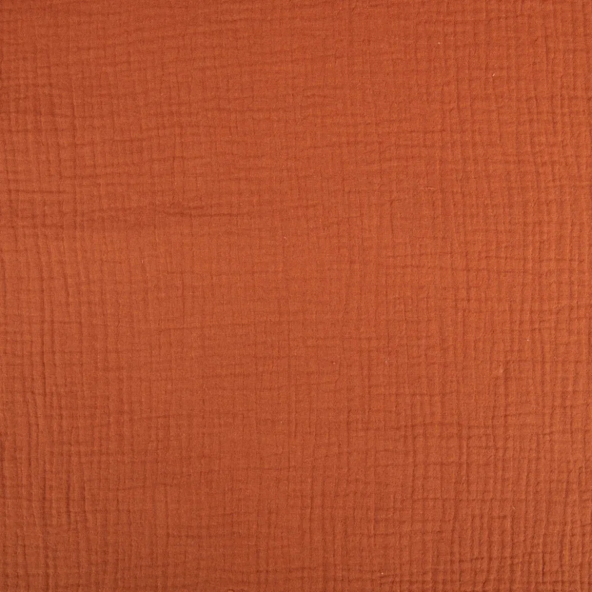 Musselin Stoff Bio Baumwolle einfarbig Cognac Braun 1,30m Breite