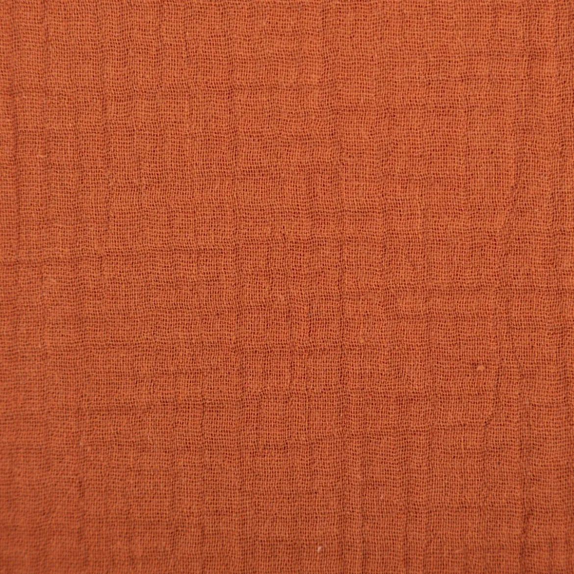 Musselin Stoff Bio Baumwolle einfarbig Cognac Braun 1,30m Breite