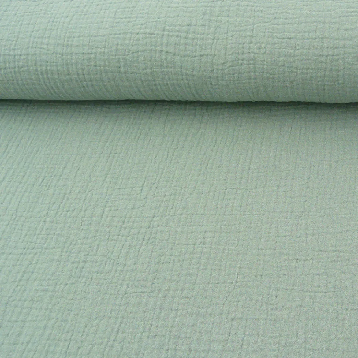Musselin Stoff Bio Baumwolle einfarbig mint 1,30m Breite
