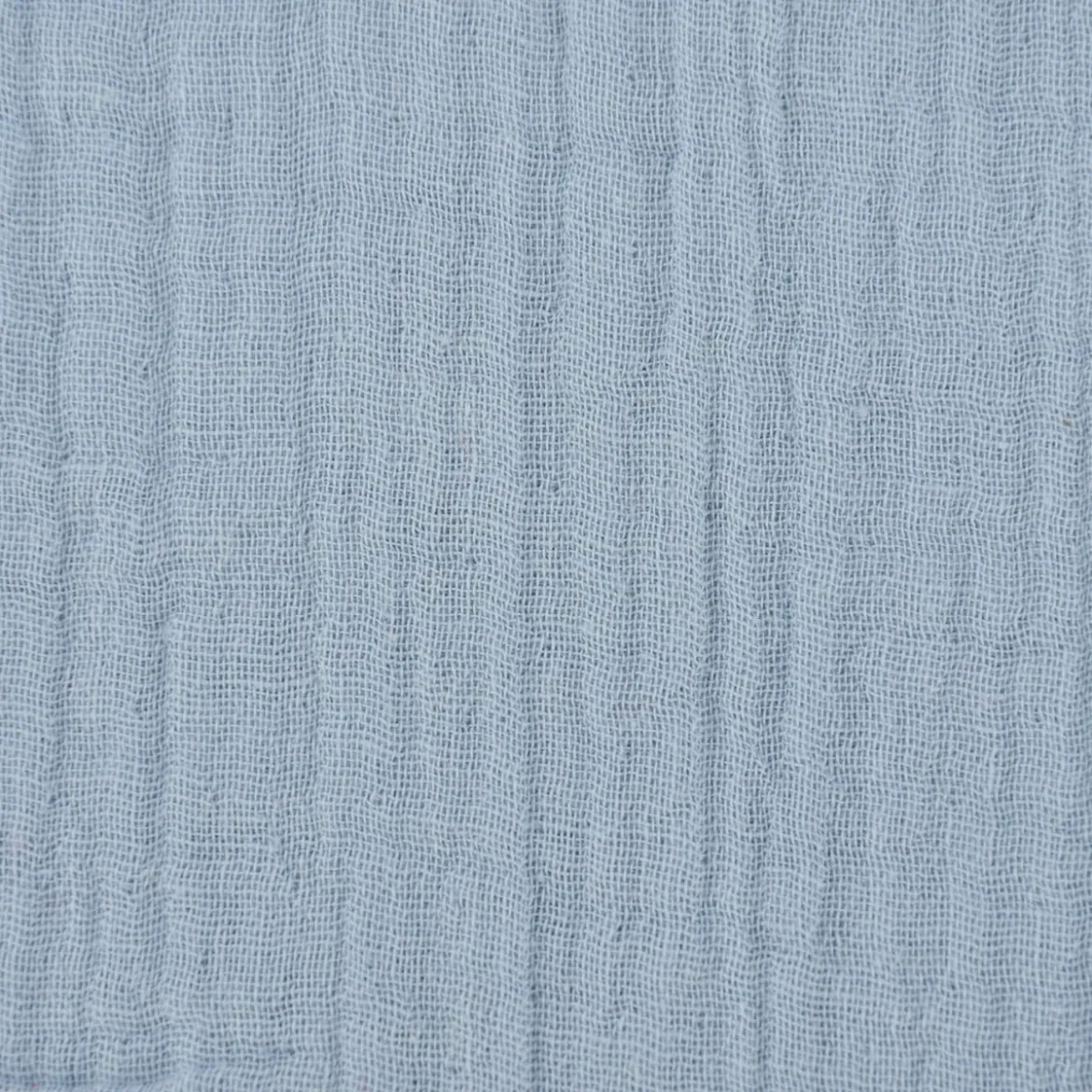 Musselin Stoff Bio Baumwolle einfarbig babyblau 1,30m Breite