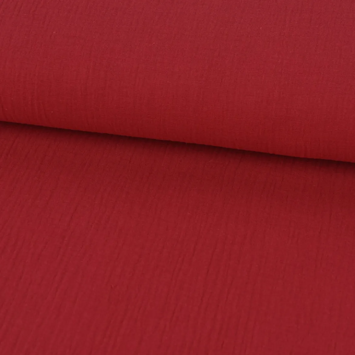 Musselin Stoff Bio Baumwolle einfarbig himbeer rot 1,30m Breite