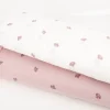 Musselin Stoff Double Gauze Blümchen Stickerei mauve 1,35m Breite