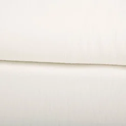 Musselin Stoff Double Gauze Blumen Bogenkante Stickerei weiß 1,30m Breite