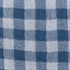 Musselin Stoff Double Gauze Doubleface Vichy-Karo blau weiß 1,30m Breite