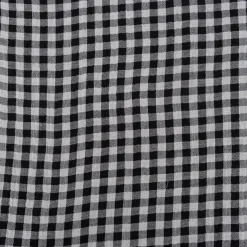 Musselin Stoff Double Gauze Doubleface Vichy-Karo schwarz weiß 1,30m Breite