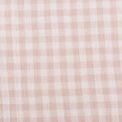 Musselin Stoff Double Gauze Doubleface Vichy-Karo beige weiß 1,30m Breite