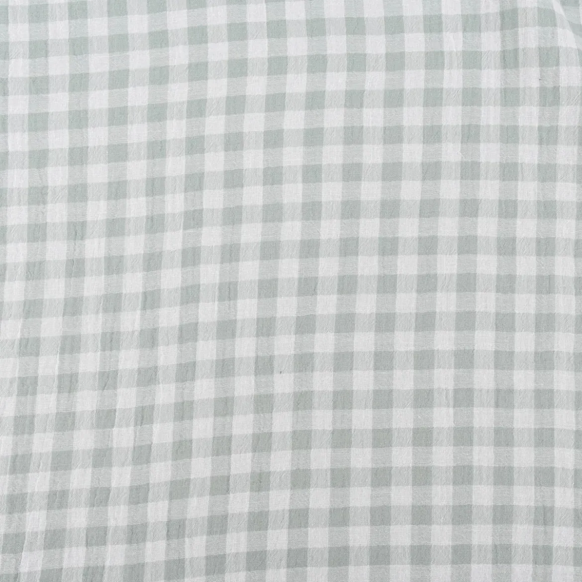 Musselin Stoff Double Gauze Doubleface Vichy Karo grün weiß 1,30m Breite
