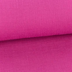 Musselin Stoff Double Gauze einfarbig dunkel pink 1,35m Breite