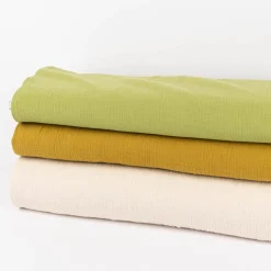 Musselin Stoff Double Gauze einfarbig natur 1,35m Breite