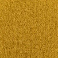 Musselin Stoff Double Gauze einfarbig senf gelb 1,35m Breite