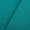 Musselin Stoff Double Gauze einfarbig petrol 1,35m Breite