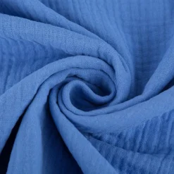 Musselin Stoff Double Gauze einfarbig himmelblau 1,35m Breite