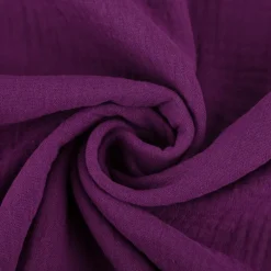 Musselin Stoff Double Gauze einfarbig aubergine 1,35m Breite
