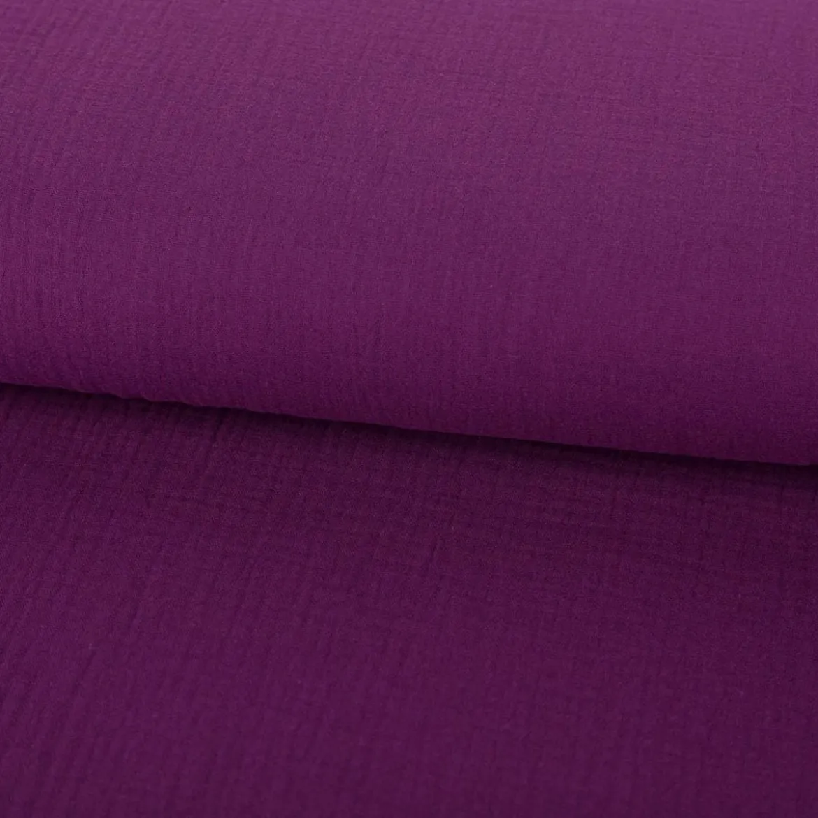 Musselin Stoff Double Gauze einfarbig aubergine 1,35m Breite
