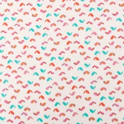 Musselin Stoff Double Gauze Loove beige bunt 1,30m Breite