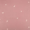 Musselin Stoff Double Gauze STARS Stickerei Sterne Mond alt-lila 1,35m Breite