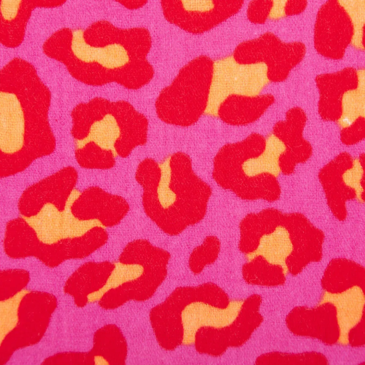 Musselin Stoff Leoparden pink orange 1,50m Breite
