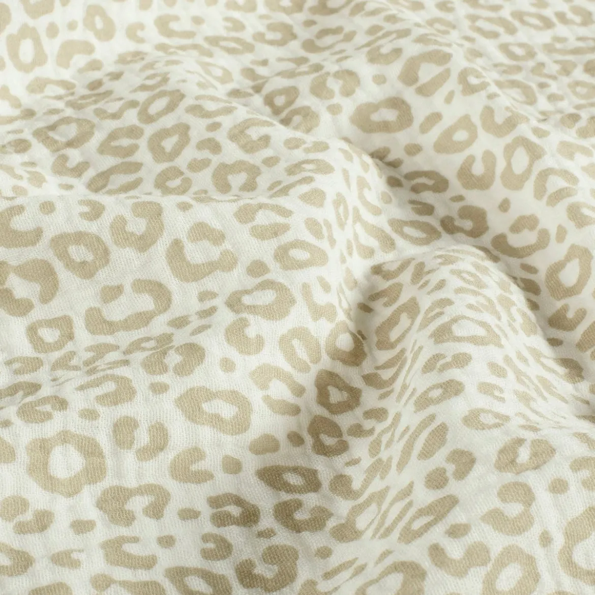 Musselin Stoff Panther wollweiß beige 1,50m Breite