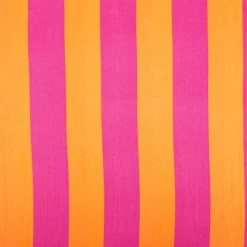 Musselin Stoff Streifen orange pink 1,50m Breite