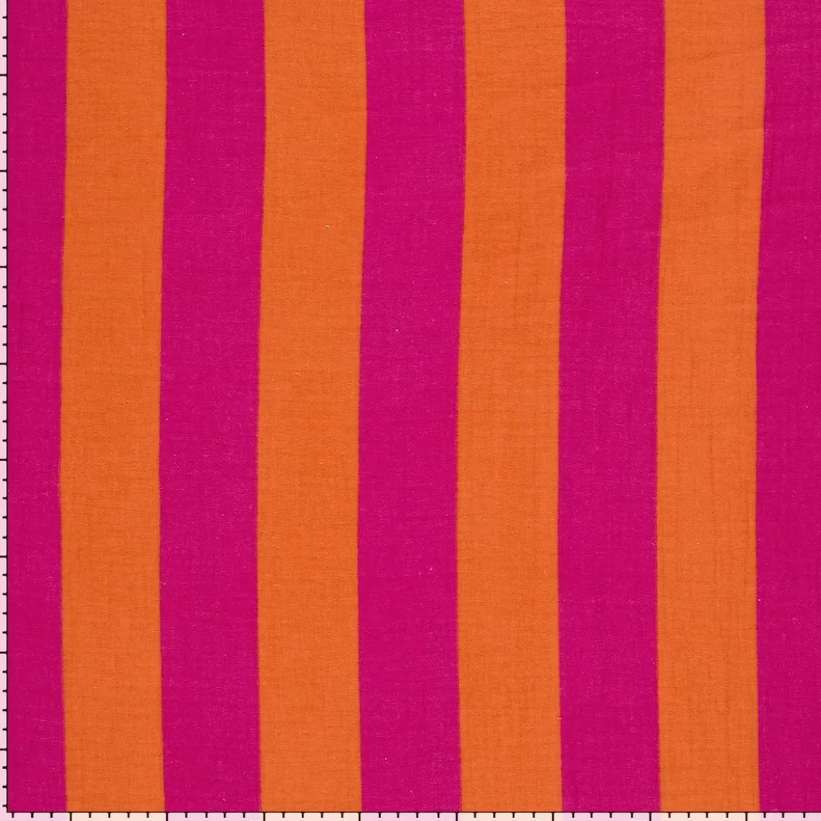 Musselin Stoff Streifen orange pink 1,50m Breite