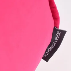 Nackenrolle aus Samt mit Kederumrandung pink 20x55cm von SCHÖNER LEBEN.
