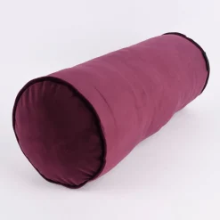 Nackenrolle aus Samt mit Kederumrandung beere 20x55cm von SCHÖNER LEBEN.