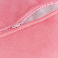 Nackenrolle aus Samt mit Kederumrandung rosa 20x55cm von SCHÖNER LEBEN.