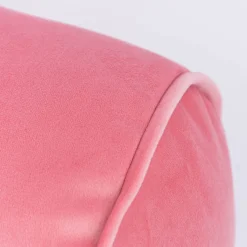 Nackenrolle aus Samt mit Kederumrandung rosa 20x55cm von SCHÖNER LEBEN.