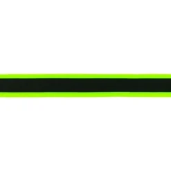 Neon-Borte Band gestreift neongrün schwarz Meterware Breite: 25mm