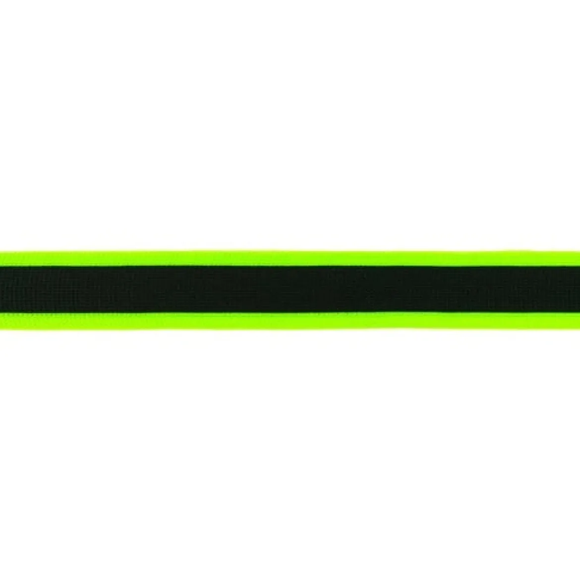 Neon-Borte Band gestreift neongrün schwarz Meterware Breite: 25mm