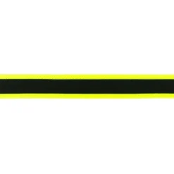 Neon-Borte Band gestreift neongelb schwarz Meterware Breite: 25mm