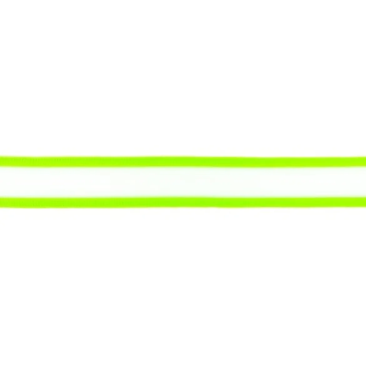 Neon-Borte Band gestreift neongrün weiß Meterware Breite: 25mm