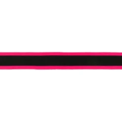 Neon-Borte Band gestreift pink schwarz Meterware Breite: 25mm