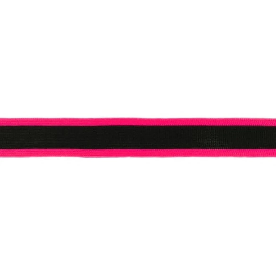 Neon-Borte Band gestreift pink schwarz Meterware Breite: 25mm