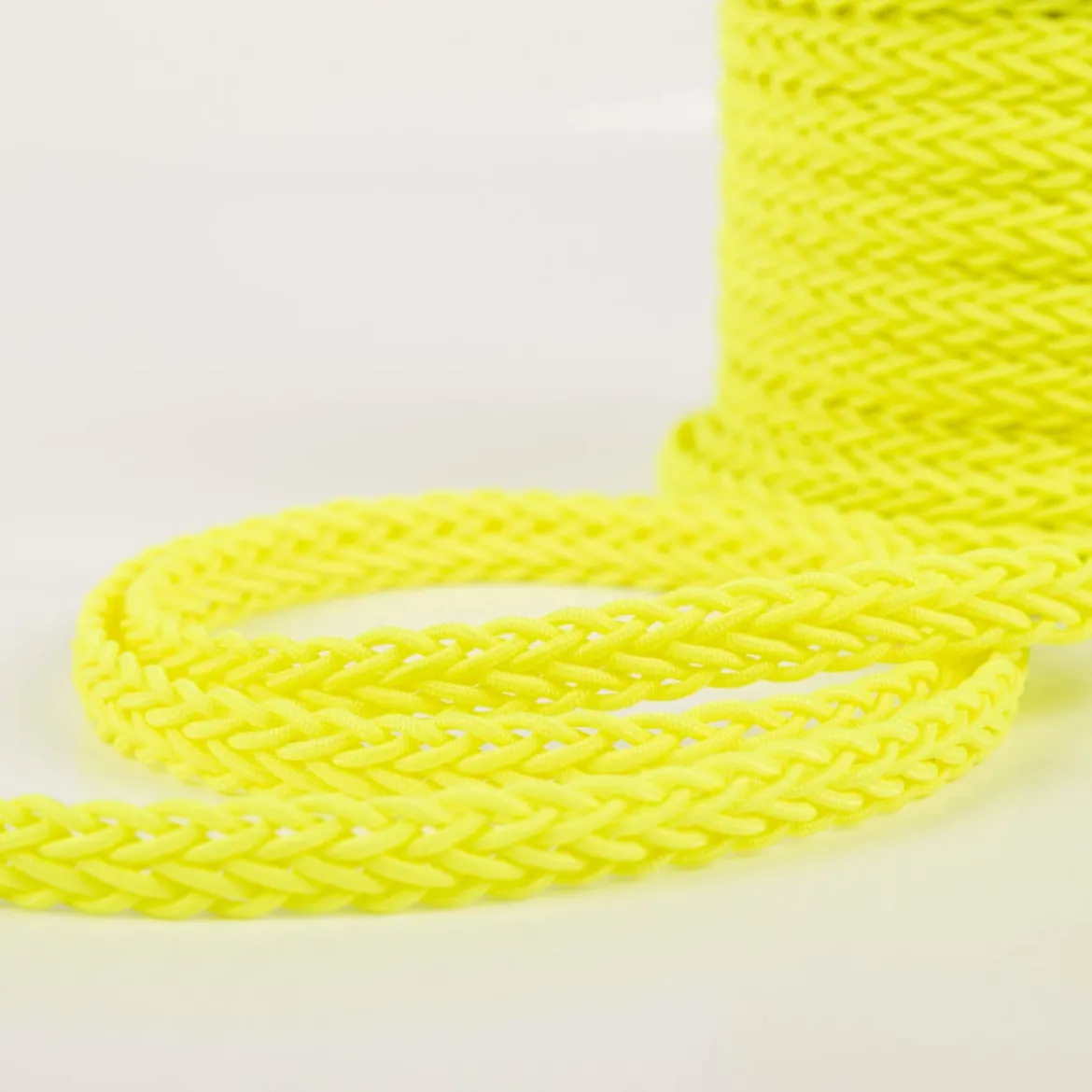 Neonborte Flechtborte neon gelb 1,5cm Breite