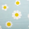 Nicki Stoff Blumen hellblau weiß 1,45m Breite