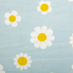 Nicki Stoff Blumen hellblau weiß 1,45m Breite