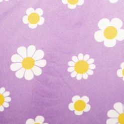Nicki Stoff Blumen lila weiß 1,45m Breite