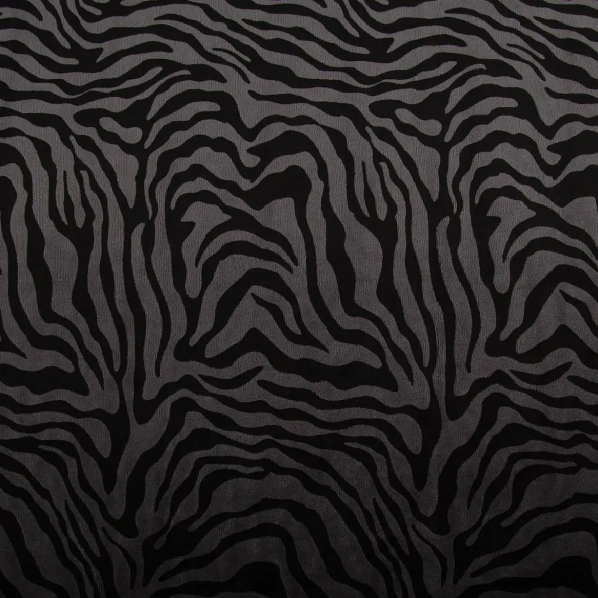 Nicki Stoff Velours Baumwolle Zebra grau schwarz 1,50 m Breite